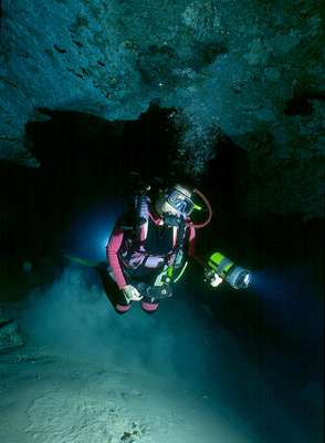 Arlene Foss in the Cave