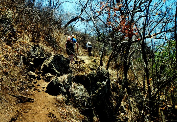 On the rocky trail