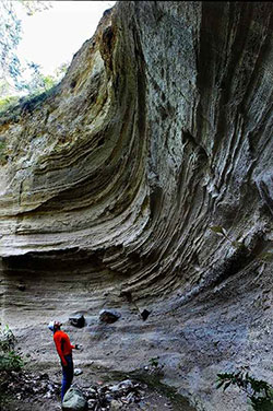 high slot canyon wall