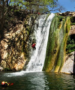 Rappel down First Waterfall