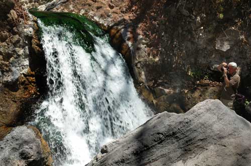 Emerald Falls of nearly boiling water