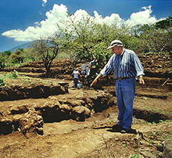 Phil Weigand excavating ball court