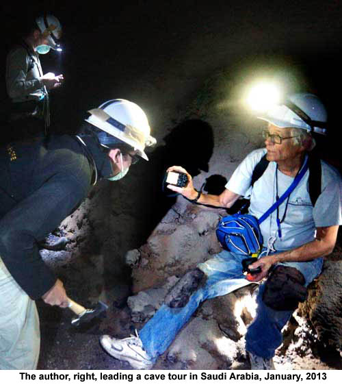 John Pint in Hibashi Cave, Saudi Arabia