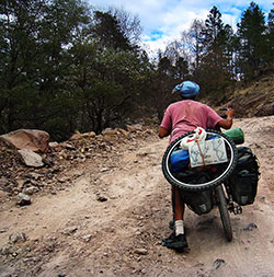 Steep slope in Chihuahua Mexico