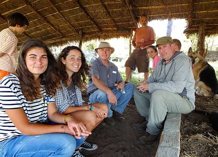 Workaway Volunteers learn about composting