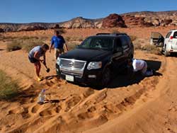 Stuck in sand, Saudi Arabia